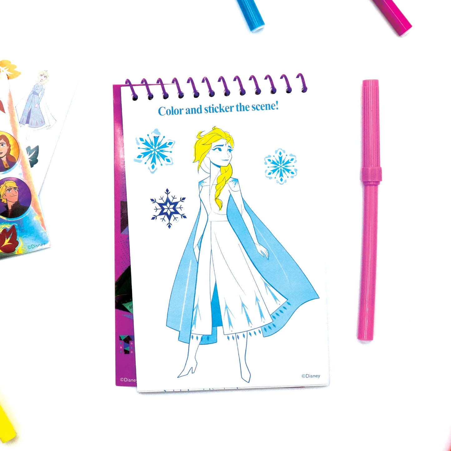 Disney Frozen Activity Tote - Ultimate Princess Adventure Bag with Coloring Books, Stickers, Crayons & Games - Travel-Friendly Art Set for Girls Ages