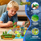 Dinosaur Magnet Chess Game,Magnetic Stones Game?Contains 20 Magnetic Dinosaurs, Exquisite Game mat&Travel Pouch??Magnetic Game for Gift & Family