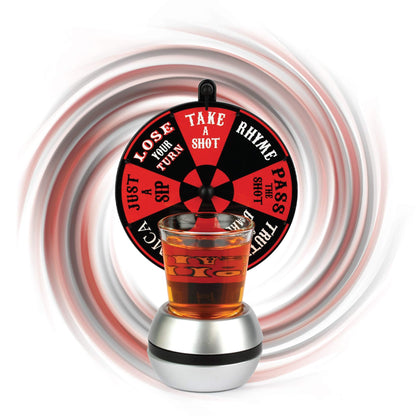 Barbuzzo Funwares Wheel of Shots - Roulette-Style Party Game - Spin the Roulette Wheel for Fun Challenges - Perfect for Bachelor Party, 21st Birthday