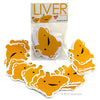 I Heart Guts Love Your Liver Stickers - 15 Liver Stickers - Hilarious Liver Anatomy Vinyl Sticker Set for Medical Students, Nurses, and Transplant