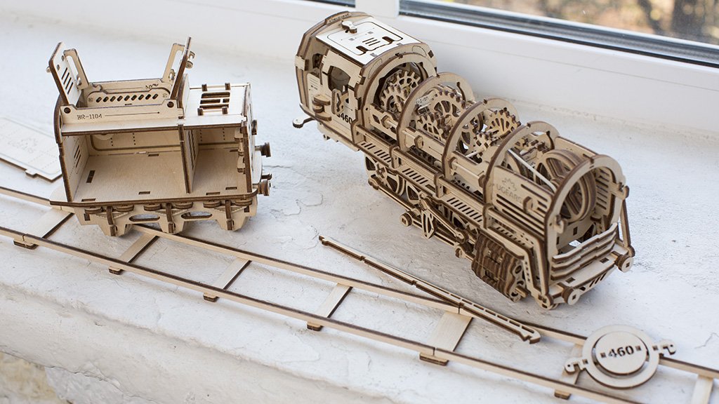 Ugears 3D Model Steam Locomotive
