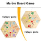 Medikaison Original Marble Game Wahoo Board Game Double Sided Painted Wooden Fast Track Board Game for 6 and 4 Players 6 Colors 24 Marbles 6 Dice