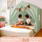 Little Dove Kids Play Tent with Star Lights & 2 Windows, Large Reading Nook & Playhouse for Indoor & Outdoor Use, Play Tent for Boys & Girls