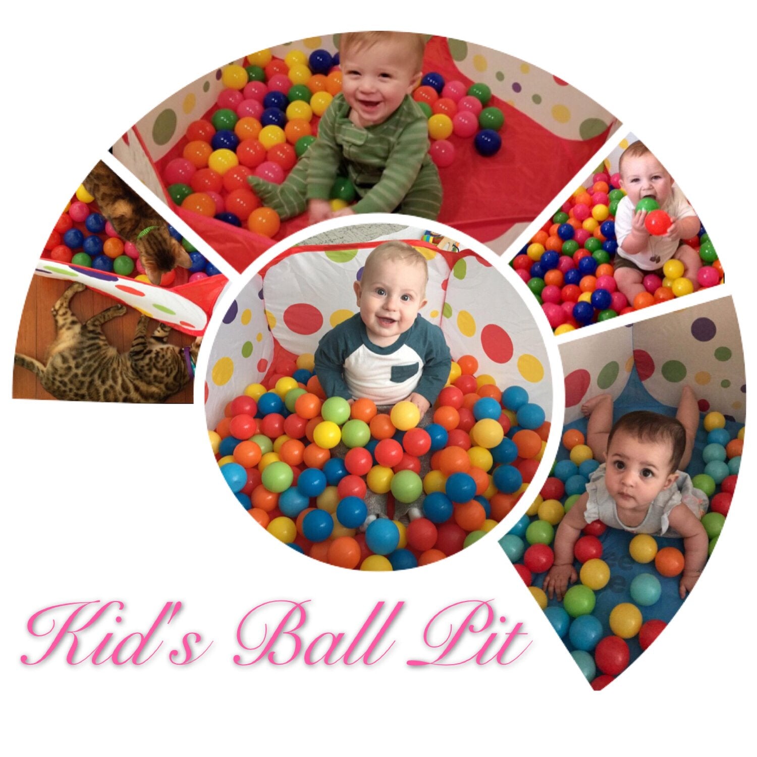 EocuSun Kids Ball Pit Large Pop Up Toddler Ball Pits Tent for Toddlers Girls Boys for Indoor Outdoor Baby Playpen w/Zipper Storage Bag, Balls Not