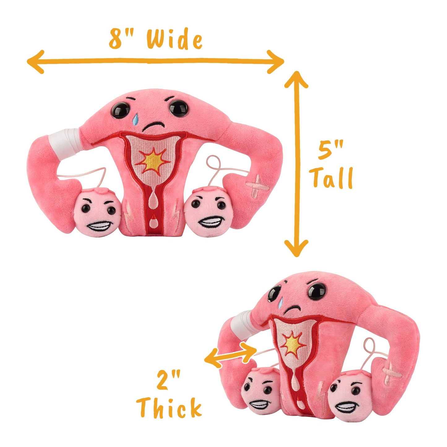 GIANT MICROBES PMS Uterus Plush, Hysterectomy Gifts, Feminist Gift, Fertility Gift, Uterus Gifts, Period Care Package, Period Comfort Items, PMS