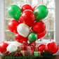 TecUnite 100 Pcs Red Green White Latex Balloons 13 Inch Colorful Round Balloons for 250th Anniversary Graduation Wedding Birthday 4th of July