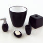 Houseworks, Ltd. Dolls House Miniature Modern Black Bathroom Accessory Set Bin Soap Tumbler 5 Pc