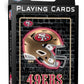 Masterpieces Officially Licensed NFL San Francisco 49ers Neon-Styled Playing Cards - 54 Card Deck for Adults