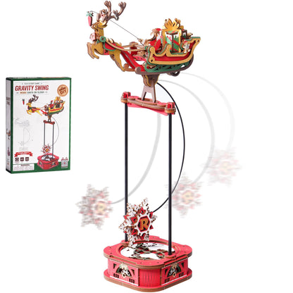 ROBOTIME 3D Wooden Puzzle for Adults - A Relaxing & Creative Wood Craft Model Kit to Build an Elegant Christmas Display for Home Decor