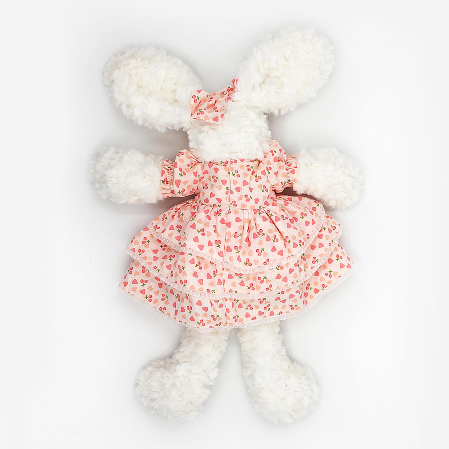 oits cute Floppy Bunny Stuffed Animals in Dress for Baby Girls Plush Toys 18 Inch (Pink Lolita Floral Dress)