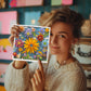 TG BLOCKS Micro Brick Flower World Building Set, 3D Floral Wall Art Home Office Decoration or Table Display, Creative Building Craft Set, Ideas Gift