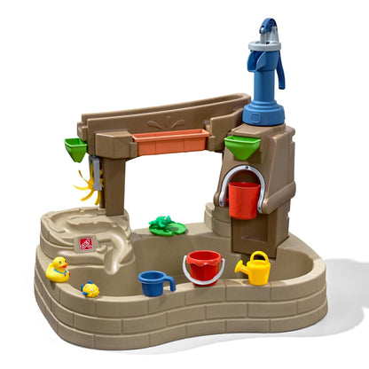 Step 2 Pump & Splash Discovery Pond Water Table, Kids Water Sensory Activity Pool, Summer Outdoor Toys, 10 Piece Toy Accessories, For Toddlers 2+