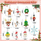 EIAVURPE Christmas Ornaments Building Set, 11-in-1 Christmas Tree, Wreath, Nutcracker, Gingerbread, Polar Bear, Snowflake, Reindeer, Santa, Stocking