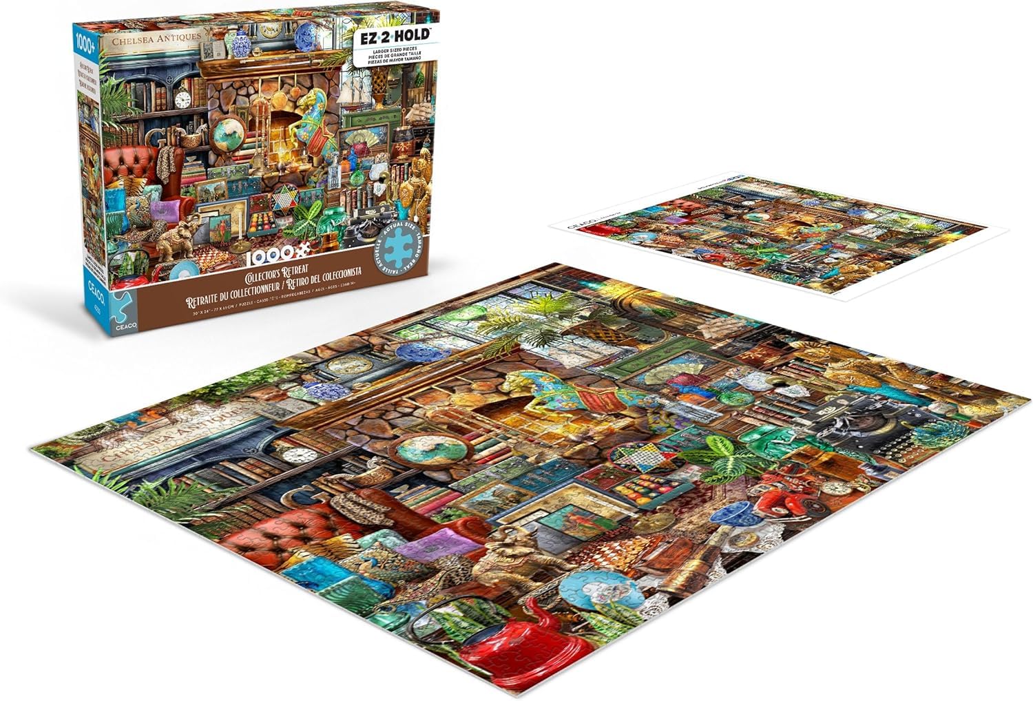 Ceaco - EZ2Hold - Collector's Retreat - 1000 Piece Jigsaw Puzzle for Adults - Challenging Puzzle Perfect for Game Nights - Finished Size is 30 x 24