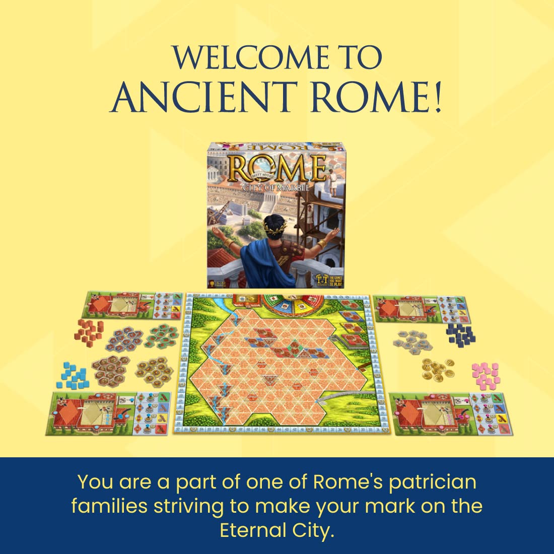 R&R Games Rome: City of Marble Game: A Strategic Tile-Laying Game for Family Night