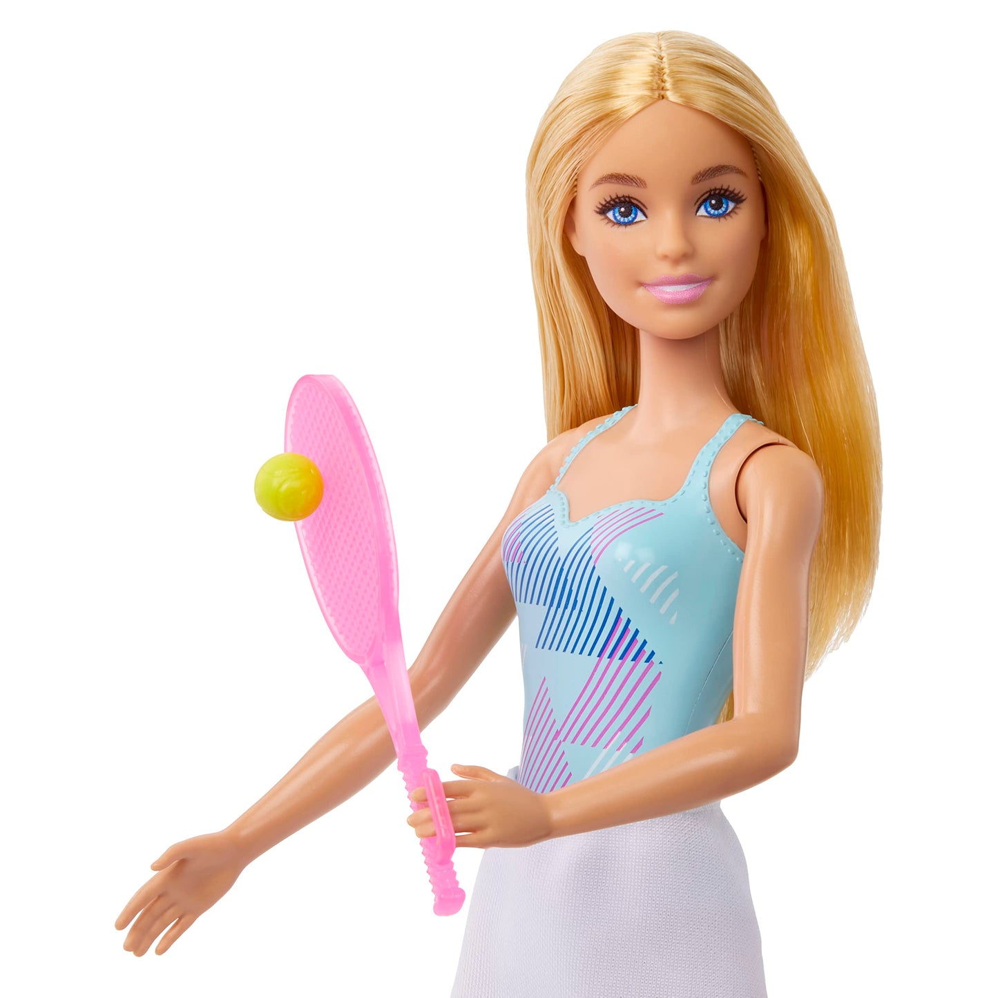 Barbie Tennis Player Doll (12 inches) with Cute Tennis Outfit with Shirt & Skirt, Tennis Racket & Tennis Ball Accessories, 3 & Up