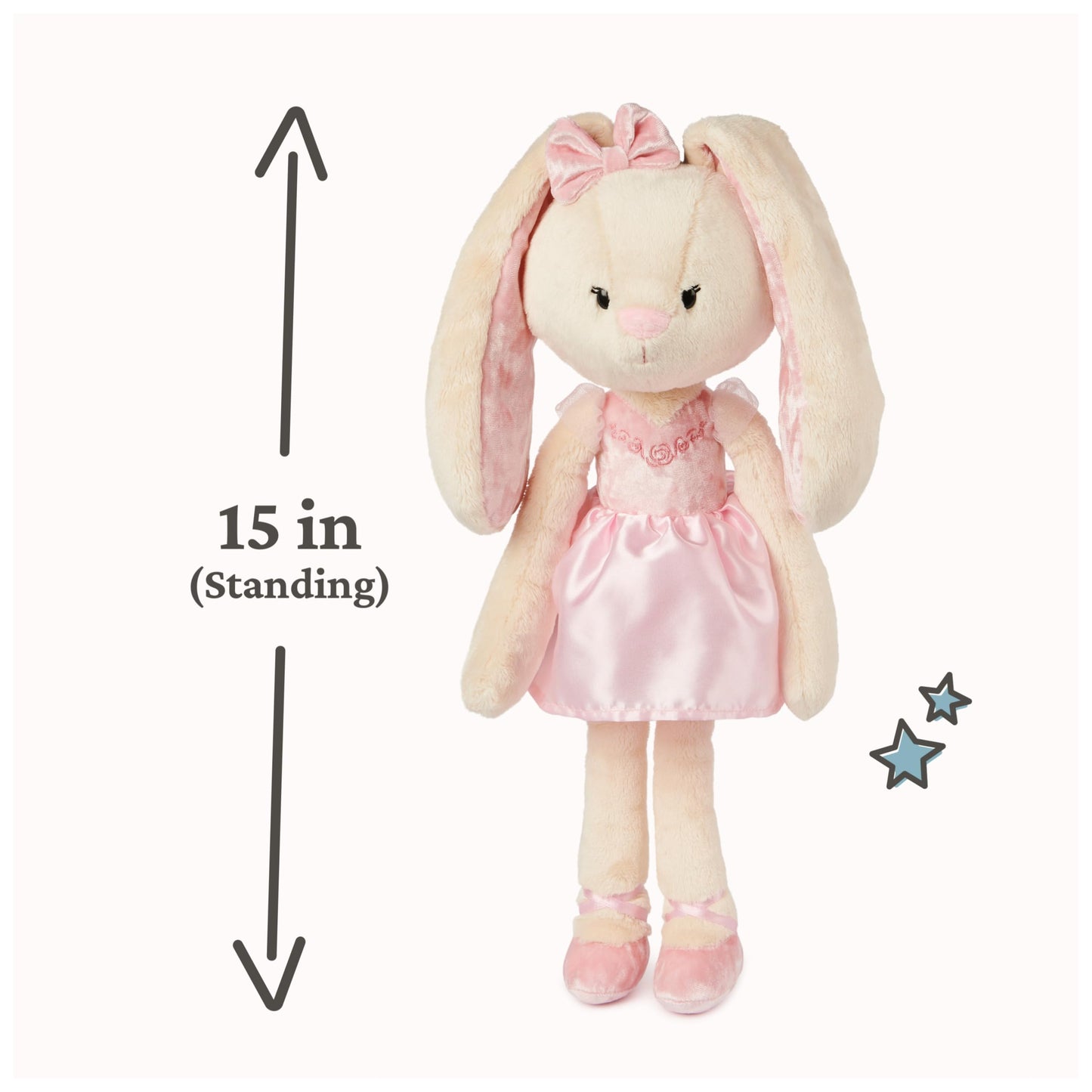 GUND Curtsy Ballerina Bunny Take-Along Friends 15" Plush Toy for Ages 1+