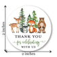 2"" Round Woodland Animals Thank You Favor?Stickers (40 Labels) (Pine Trees)