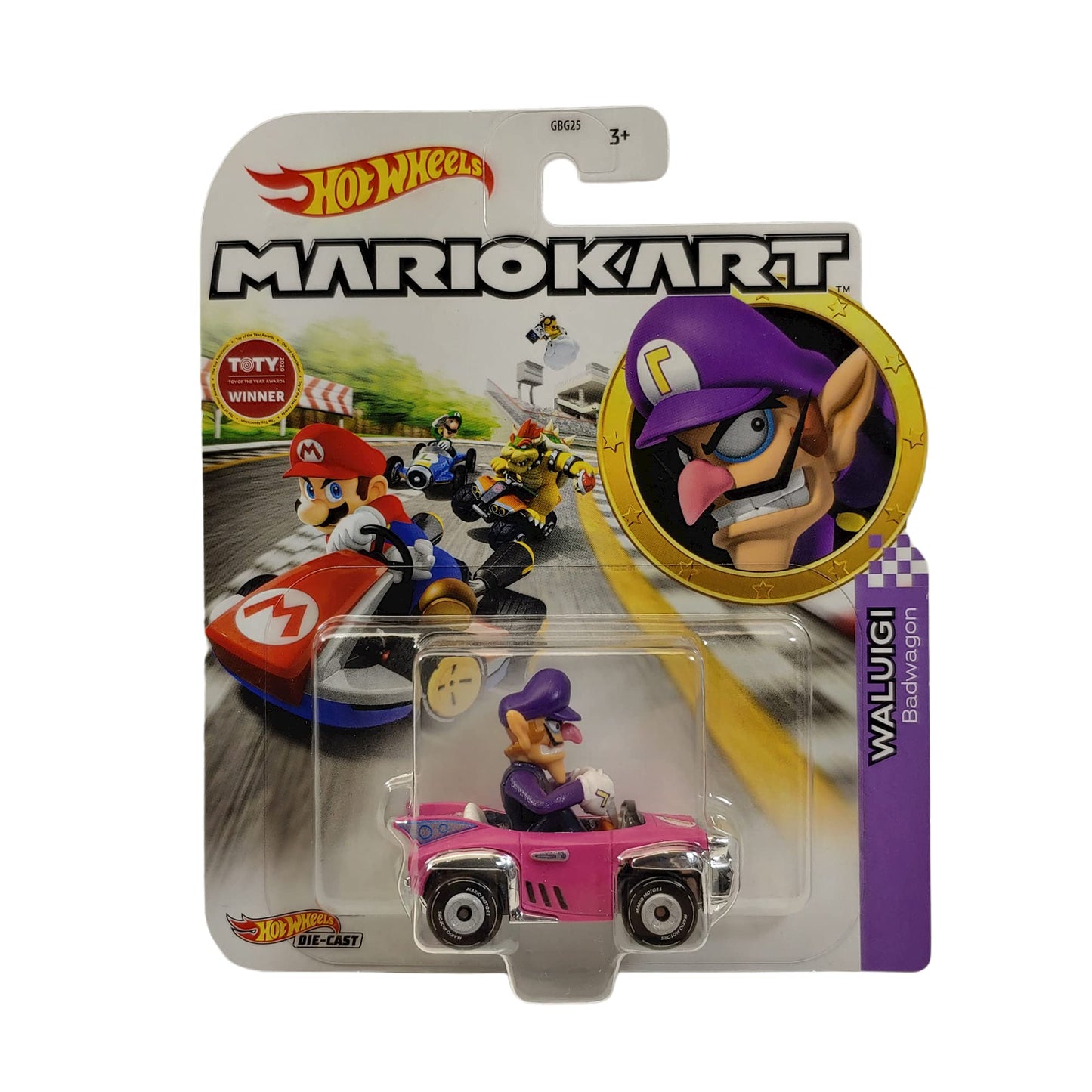 DieCast Hotwheels Mario Kart Waluigi Badwagon - Toty Winner 2021,Multicolor