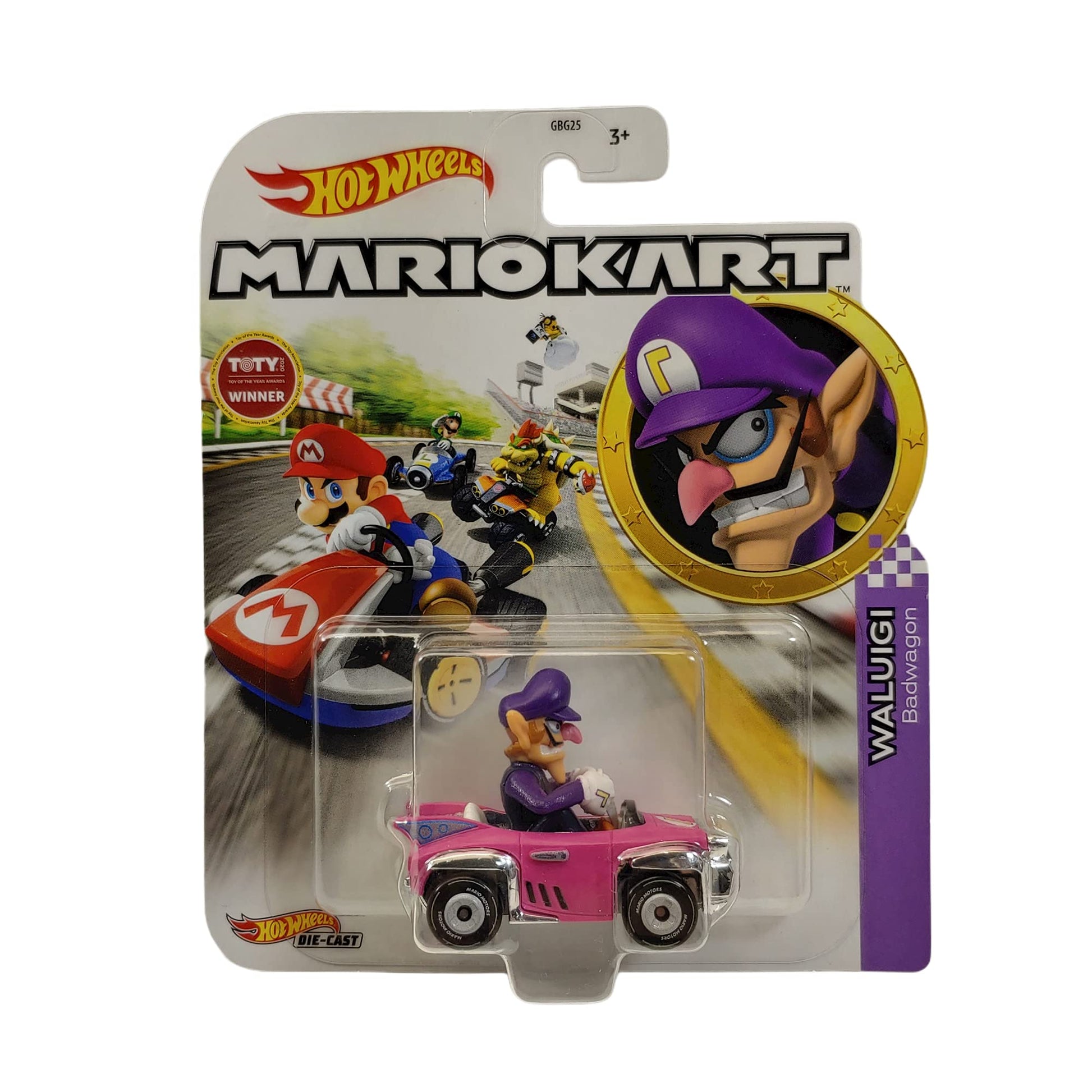 DieCast Hotwheels Mario Kart Waluigi Badwagon - Toty Winner 2021,Multicolor