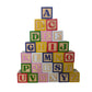 Tot Dojo ABC-123 Pine Wood Educational Blocks Set, 26 Pieces - Alphabet, Numbers, Animals, Fruits & Patterns for Toddlers