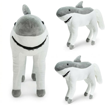Randimals Plush Toy Stuffed Animal Mix - Horse & Shark Hybrid Stuffed Animals for Girls & Boys - Huggable & Soft Animal Characters Cute Plushies
