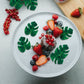 48pcs Edible Tropical Turtle Leaves Cupcake Toppers, CGHCEAI Palm Leaves Cake Decoration For Hawaii Theme Jungle Party Cake Toppers Birthday Party