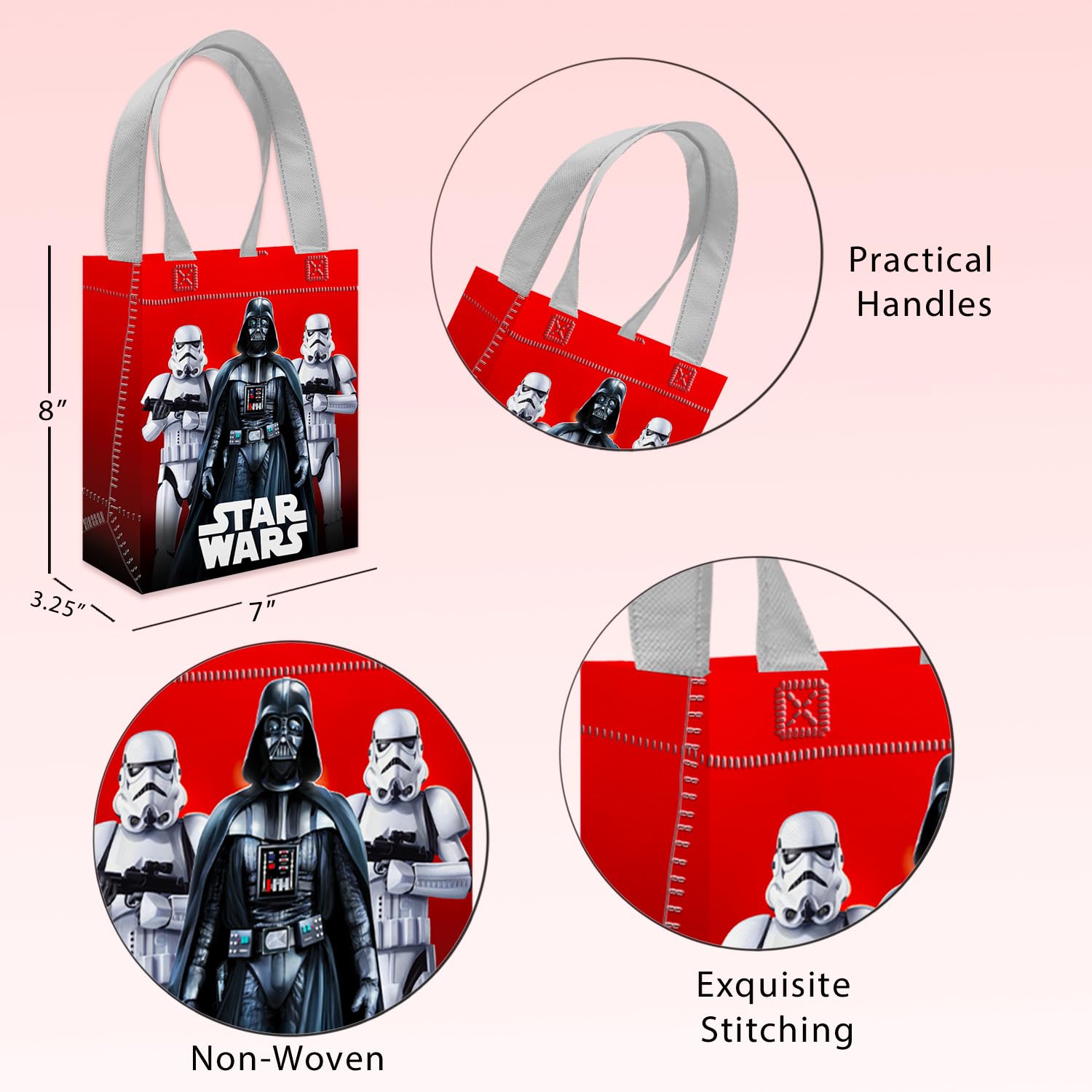 Star Wars Party Favor Bags for Kids Birthday 24 Pack Bundle