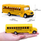 DUNRIOG TOYS 2 Pack 5.5'' Pull Back School Bus, Die-cast Metal Toy Vehicles with Bright Yellow for Kids Boys Girls