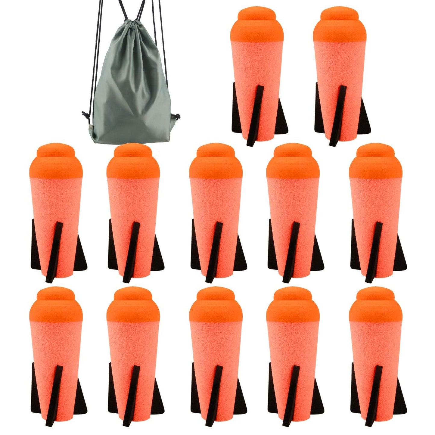 Ruibytree Mega Missile Refill for Nerf N-Strike Elite, 12 Pack, Orange