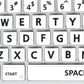 4 English US Large Bold Letters 4 White Backround Keyboard Stickers