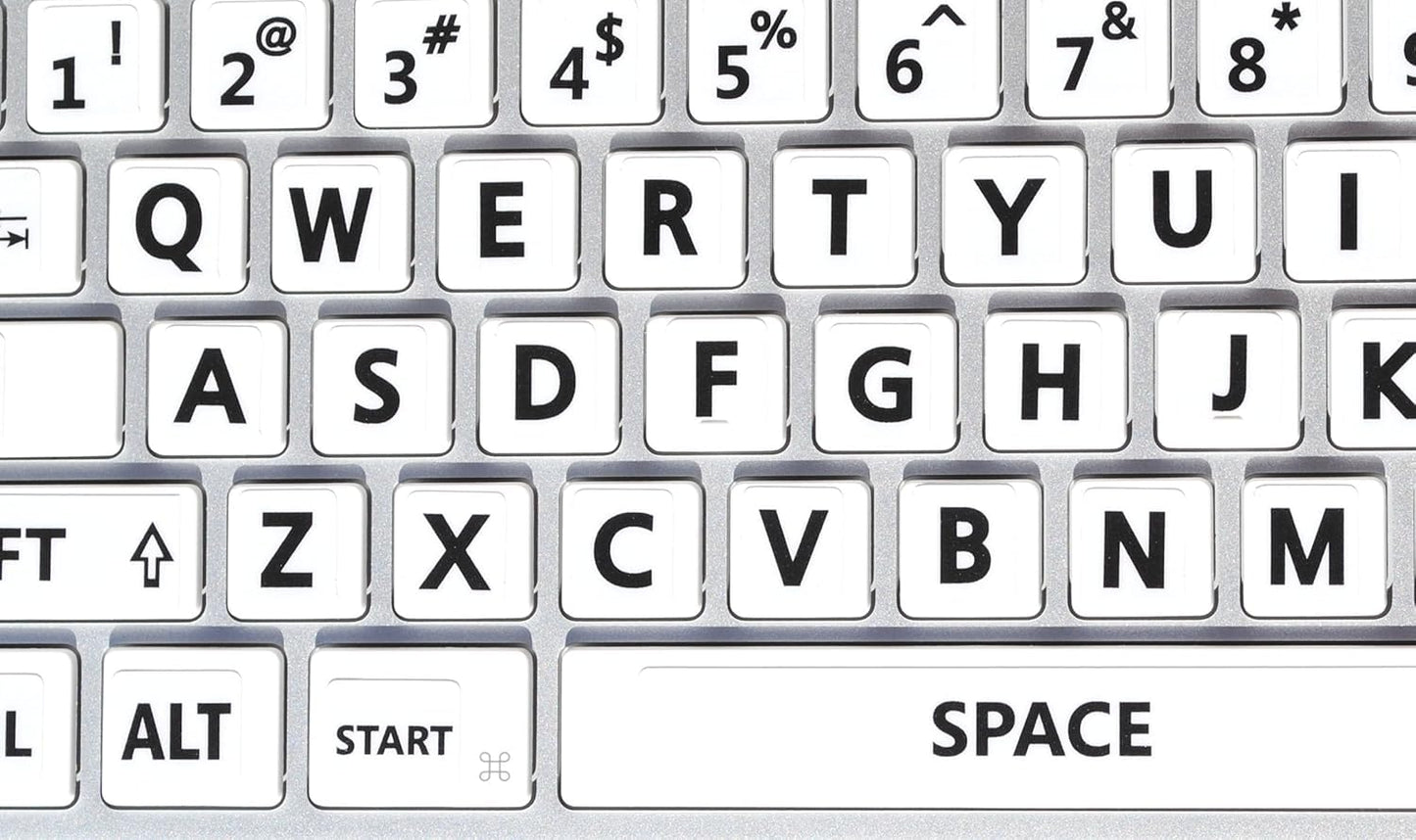 4 English US Large Bold Letters 4 White Backround Keyboard Stickers