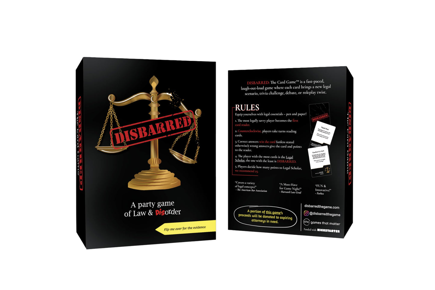 Games That Matter DISBARRED: The Card Game (Founders Edition)
