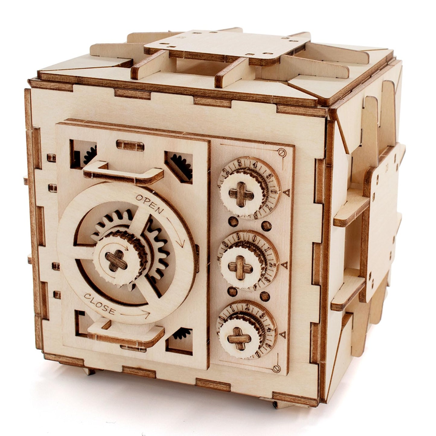 3D Wooden Puzzles for Adults, Safe Boxes, Brain Games Model Kit for Adults and Kids to Build, Mechanical Treasure Box Brain Teaser, Gifts for Adults