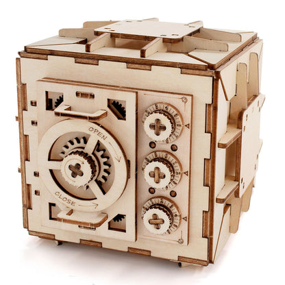 3D Wooden Puzzles for Adults, Safe Boxes, Brain Games Model Kit for Adults and Kids to Build, Mechanical Treasure Box Brain Teaser, Gifts for Adults