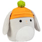 Squishmallows Original 10-Inch Valentina The Grey Bunny - Official Jazwares Easter Plush - Collectible Soft & Squishy Bunny Stuffed Animal Toy - Gift