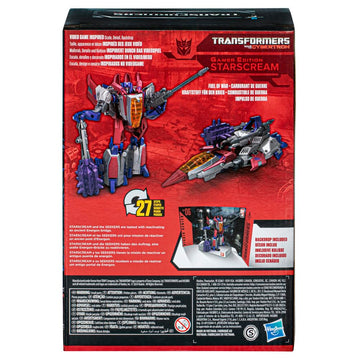 Transformers Toys Studio Series Voyager War for Cybertron 06 Gamer Edition Starscream, 6.5-inch Converting Action Figure, 8+