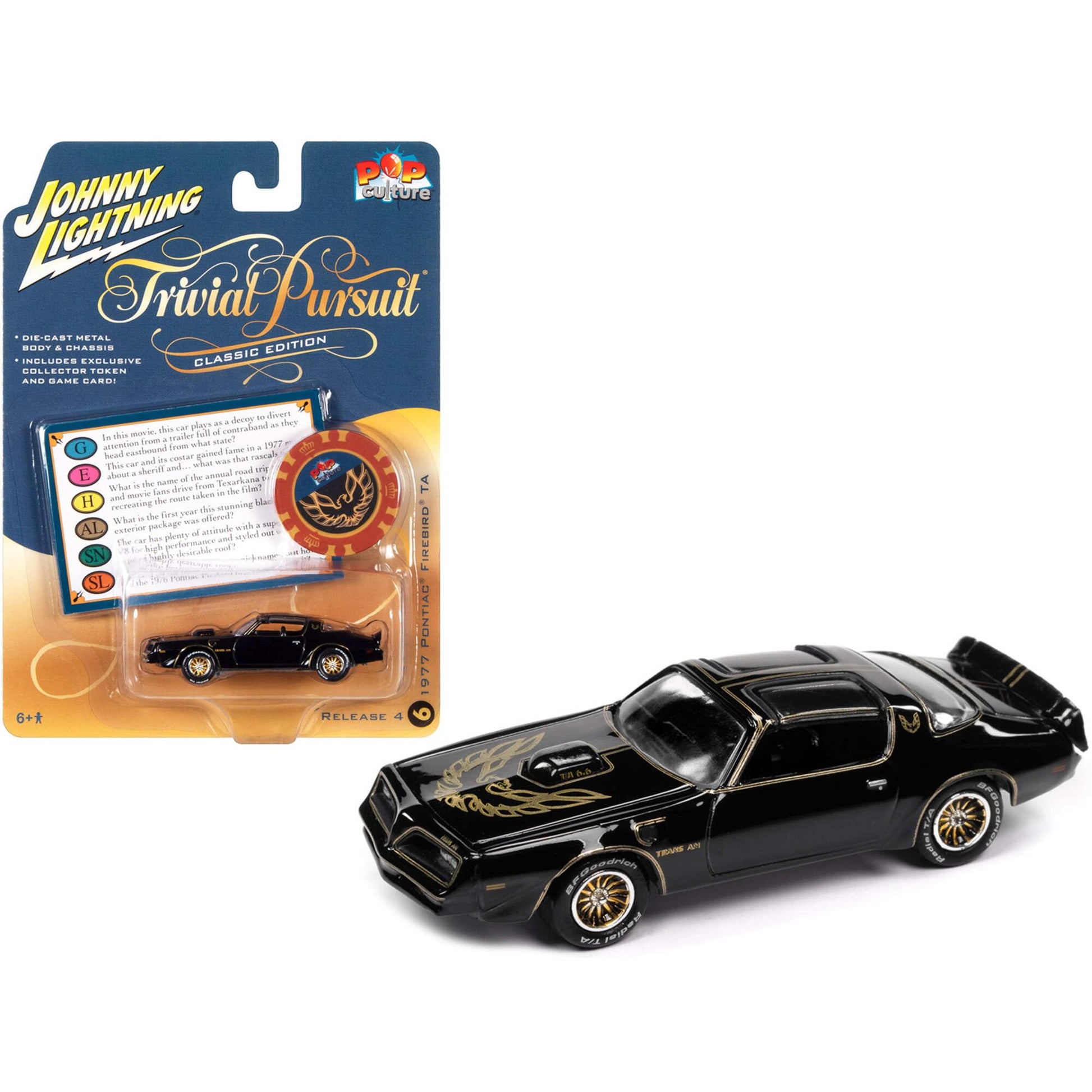 Johnny Lightning - Trivial Pursuit 1977 Pontiac Trans Am w/Poker Chip