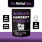 World's Hardest Puzzle ® - Clear Impossible Puzzle for Adults - Funny, Difficult, & Challenging - Hard Acrylic w/False Edges & Corners - Free Mat +