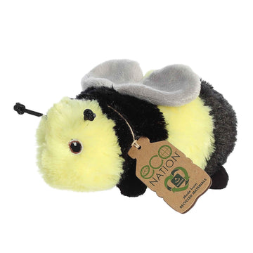 Aurora® Responsibly Made Eco Nation™ Eco Softies™ Bumblebee Stuffed Animal - Ideal for Playtime Adventures - Perfect for Birthdays or Just Because