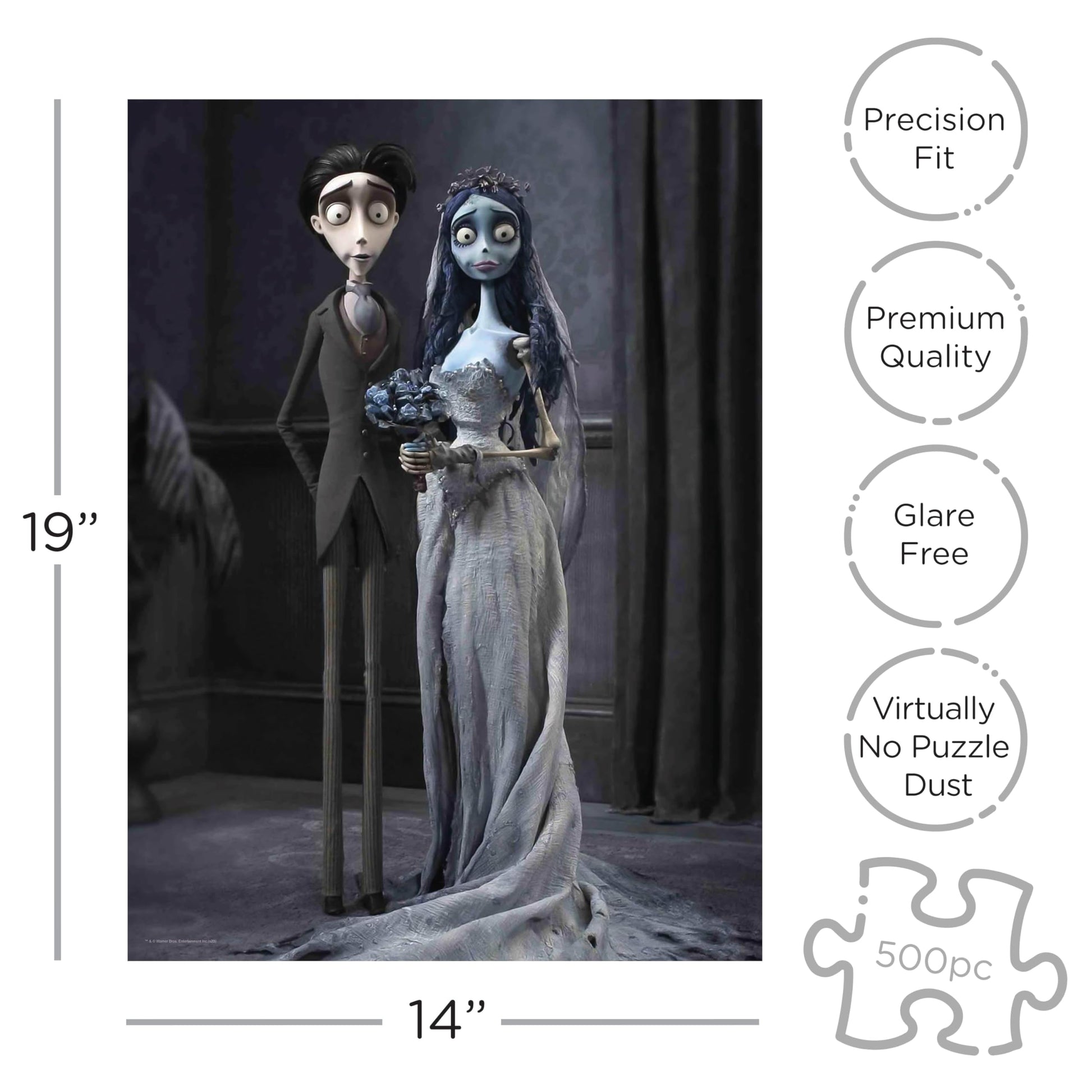 AQUARIUS Corpse Bride 500 Piece Jigsaw Puzzle in Coffin Box