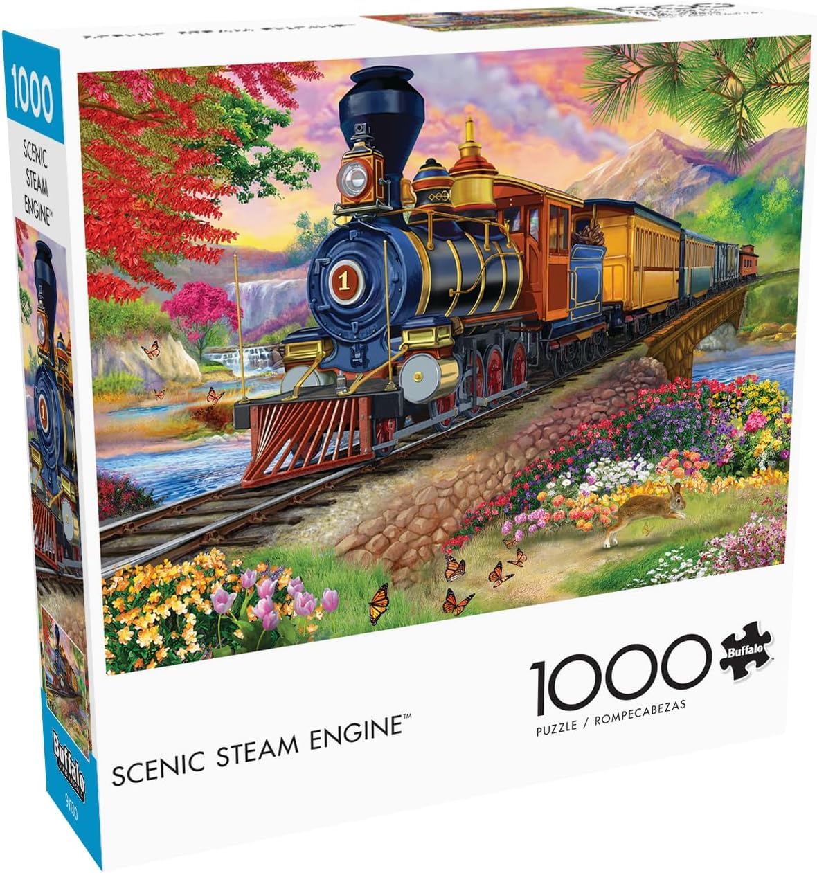 Buffalo Games - Bigelow Illustrations - Scenic Steam Engine - 1000 Piece Jigsaw Puzzle for Adults -Challenging Puzzle Perfect for Game Nights