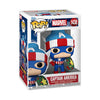 Funko POP! Marvel: Holiday - Captain America - Marvel Comics - Collectable Vinyl Figure - Gift Idea - Official Merchandise - for Kids & Adults - Comic