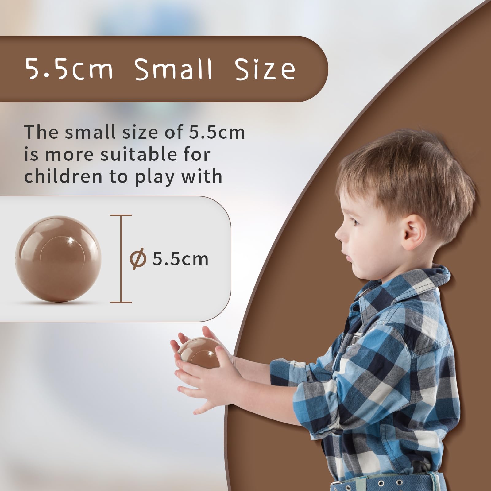 Dekeyoo Ball Pit Balls for Kids Pack of 100 - BPA Free, Crush Proof 2.15” Plastic Balls for Ball Pit, Tent, Playhouse, Children's Toy Ball for Party