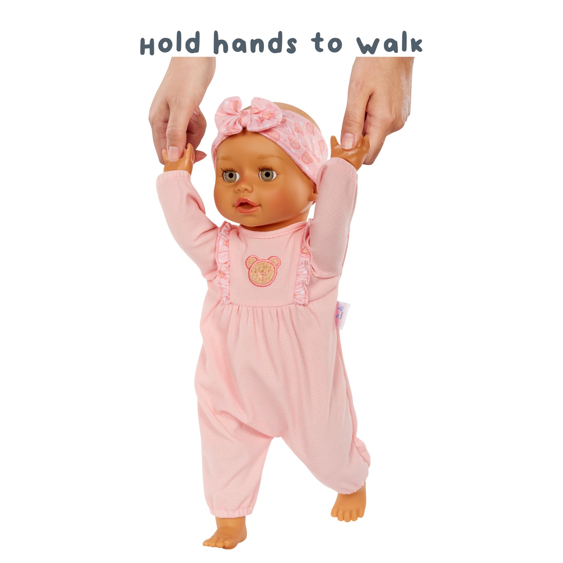 Baby born Learn to Walk Baby Doll Olivia - Gray-Green Eyes: Realistic Features for Kids Ages 3+, Walks, Crawls, Sits & Kicks, Eyes Open & Close