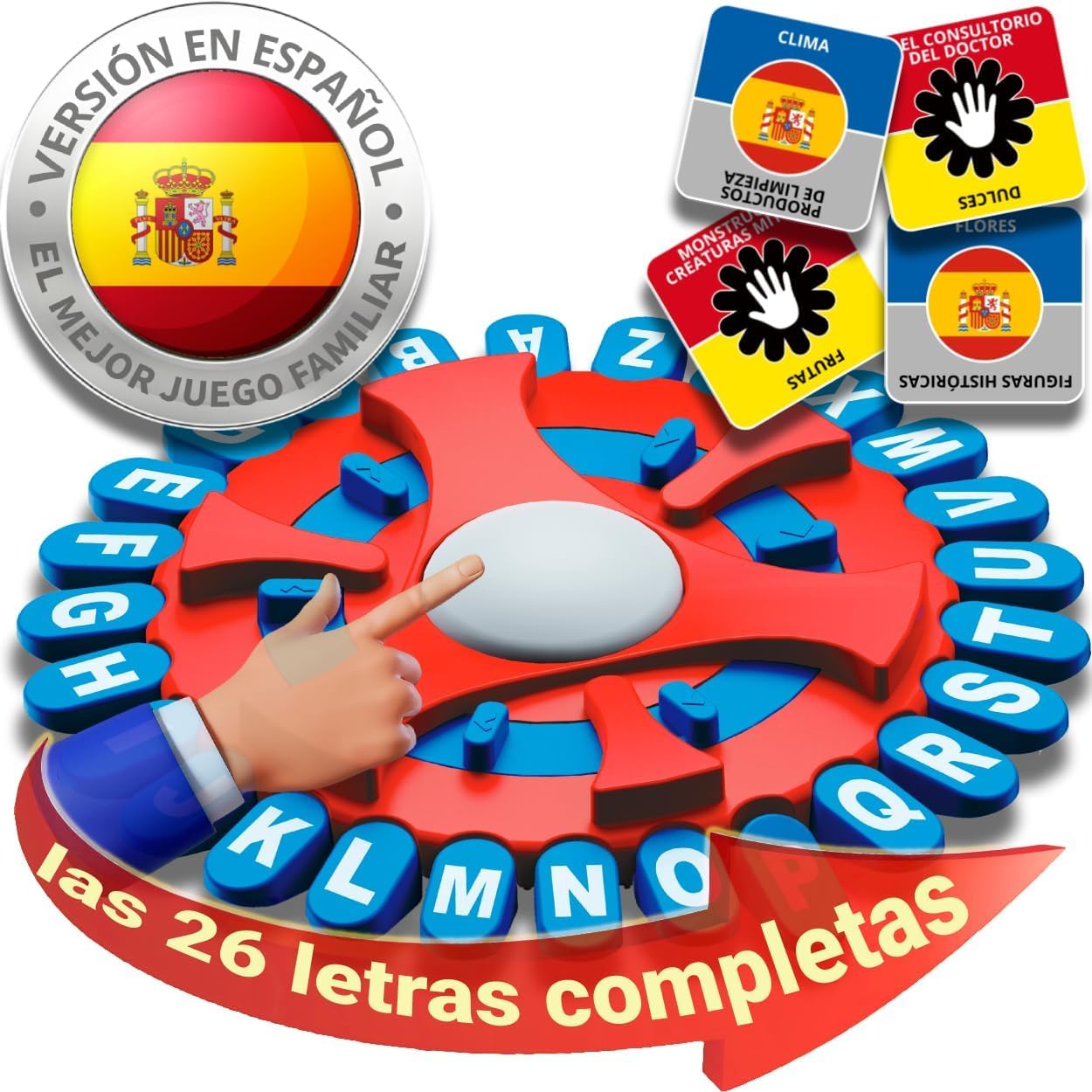 YILCER 26 Teclas Basta Juego De Mesa, Juegos De Mesa En EspañOl, Spanish Games, Quick Thinking Letter Pressing Word Game, A Great Board Game