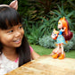 Mattel Enchantimals Felicity Fox Doll & Flick Figure, 6-inch small doll, with long brown hair, animal ears and furry tail, removable skirt and shoes