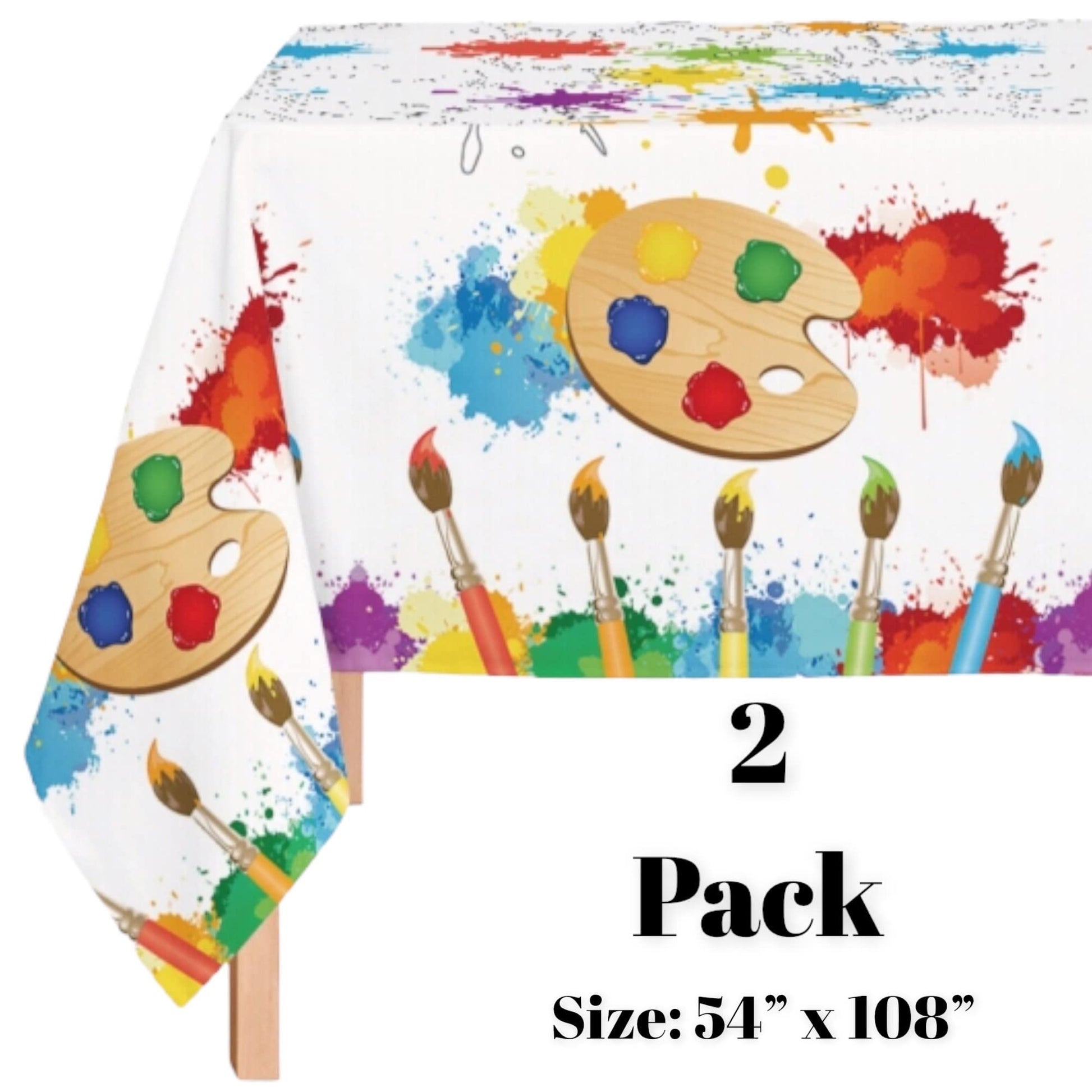 Serves 24 Art Birthday Party Supplies Includes Plates,Napkins,Table Covers, Ideal for Art Party Birthday Theme Party Decor