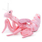 ZHONGXIN MADE Simulation Pink Mantis Plush Toy - 12" Soft Realistic Orchid Mantis Stuffed Animal, Unique Plush Gift Collection for Kids