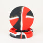 FanRoll Silicone Round Dice Case: Red/Black/White, Role Playing Game Dice Accessories for Dungeons and Dragons